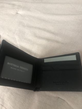 Billetera Bottega Veneta Negra Tejida