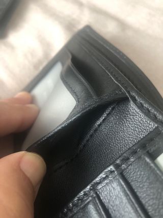 Billetera Bottega Veneta Negra Tejida