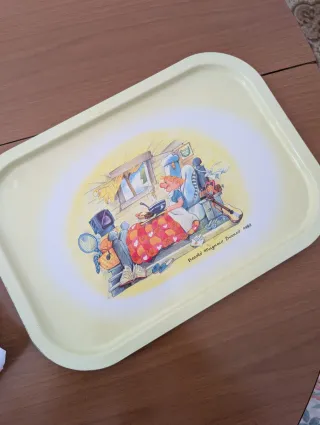 Vassoio vintage con disegno