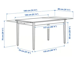 Tavolo da pranzo bianco in legno