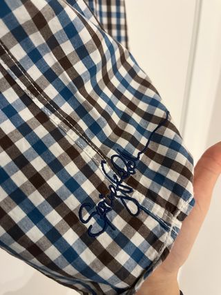 Camisa Springfield Cuadros Azul/Marrón Talla L