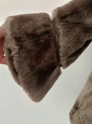 Abrigo Vintage Mouton Beige/Marrón