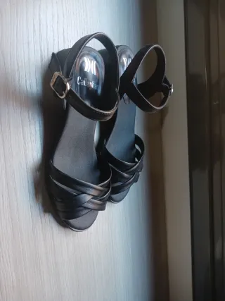 Sandalias Callaghan Piel Talla 37 Negras