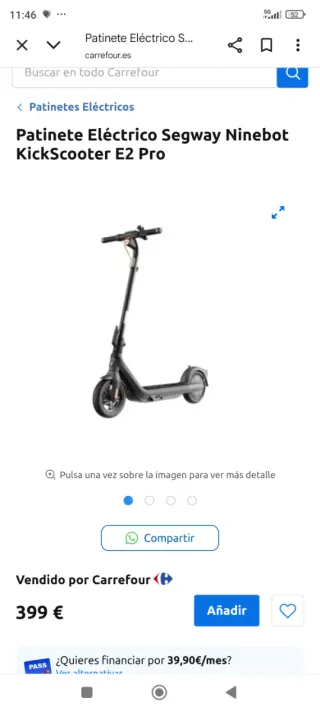 Patinete Eléctrico Segway Ninebot E2 Pro