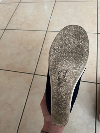 Scarpe prima donna blu e bianche