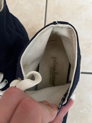 Scarpe prima donna blu e bianche