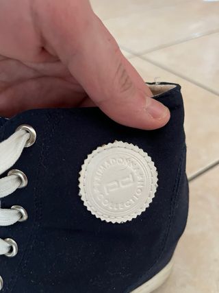 Scarpe prima donna blu e bianche