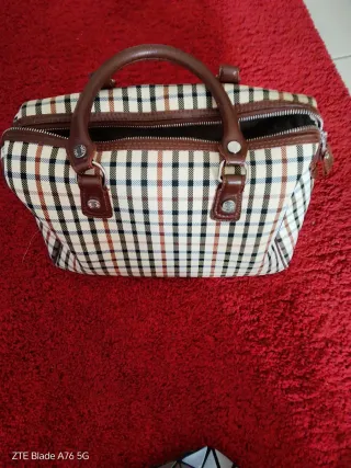 Borsa Dack's a quadri beige e marrone in perfette