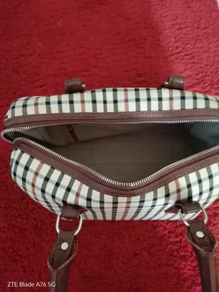 Borsa Dack's a quadri beige e marrone in perfette