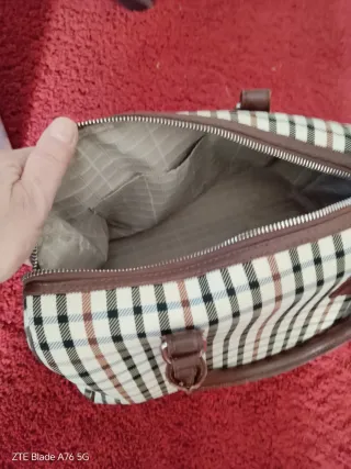 Borsa Dack's a quadri beige e marrone in perfette