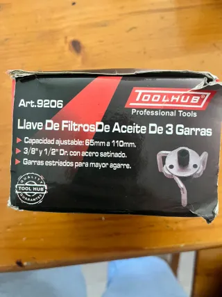 Llave Filtro Aceite 3 Garras ToolHub Art.9206