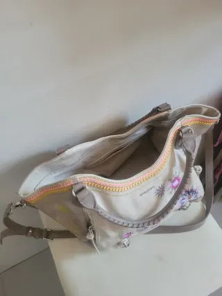 Bolso Desigual Beige Multicolor Flores