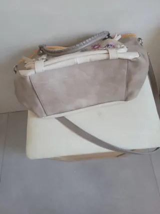 Bolso Desigual Beige Multicolor Flores