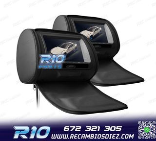 REPOSACABEZAS MULTIMEDIA 7 PULGADAS HD USB SD COLOR NEGRO