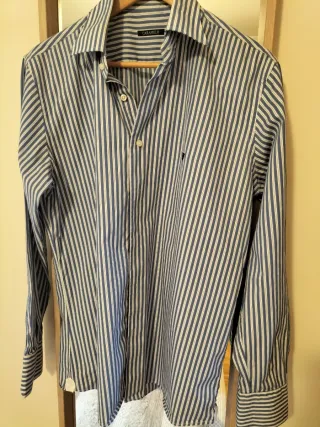 Oportunidad Camisa CARAMELO Rayas Azul/Blanco