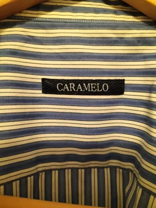 Oportunidad Camisa CARAMELO Rayas Azul/Blanco
