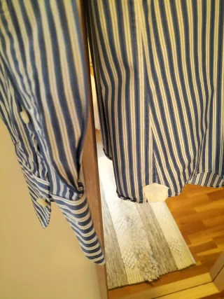 Oportunidad Camisa CARAMELO Rayas Azul/Blanco