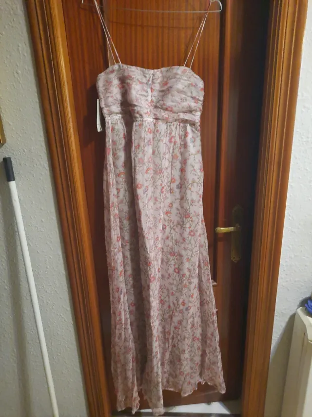Vestido largo floral tirantes