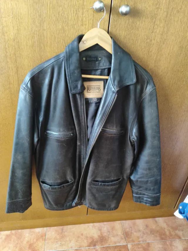 Chaqueta de cuero Redskins Marrón