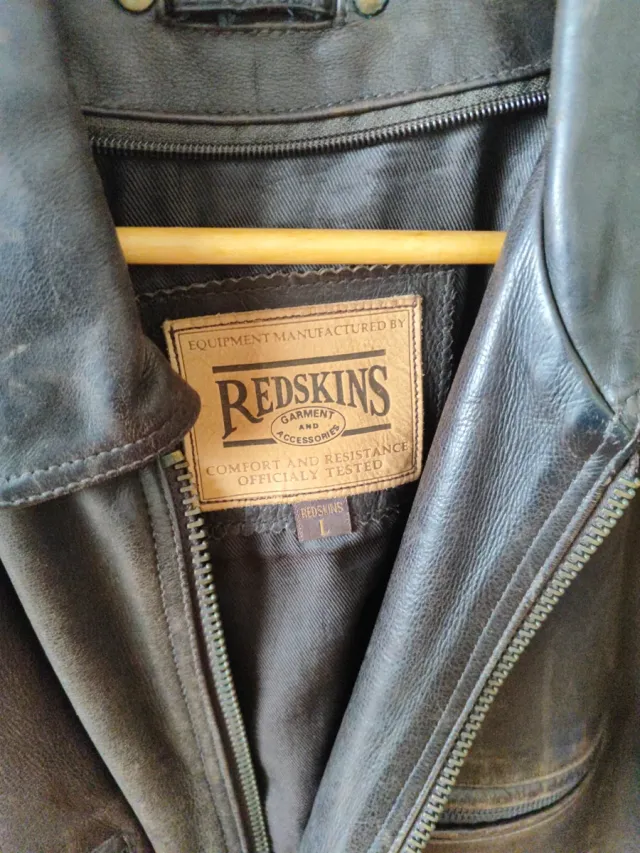 Chaqueta de cuero Redskins Marrón