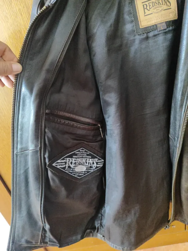 Chaqueta de cuero Redskins Marrón