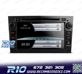 RADIO NAVEGADOR 7" PARA OPEL COLOR NEGRO OSCURO USB GPS TACT
