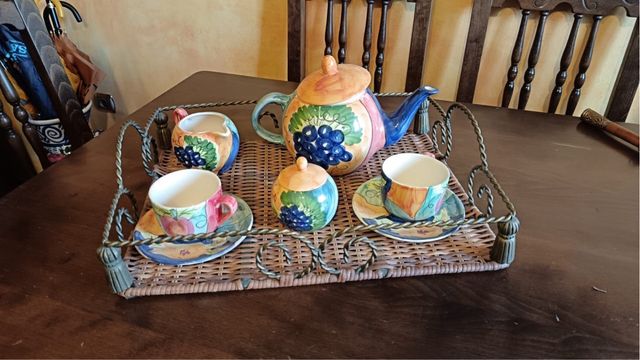 Juego de té con bandeja