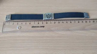 Pulsera cuero negra nueva trébol