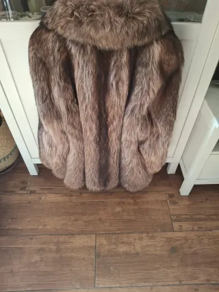 Abrigo de zorro auténtico