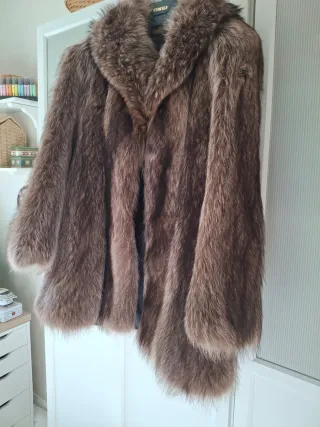 Abrigo de zorro auténtico