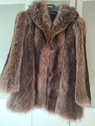 Abrigo de zorro auténtico