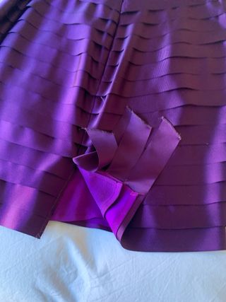 Falda cintura baja Alfredo Villalba cardenal