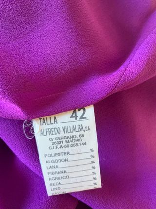 Falda cintura baja Alfredo Villalba cardenal