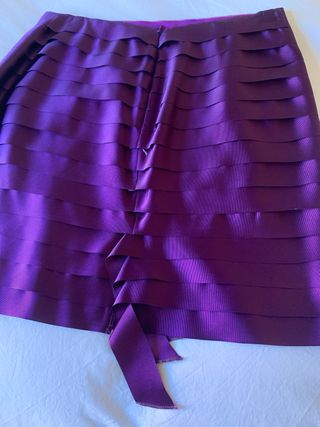 Falda cintura baja Alfredo Villalba cardenal