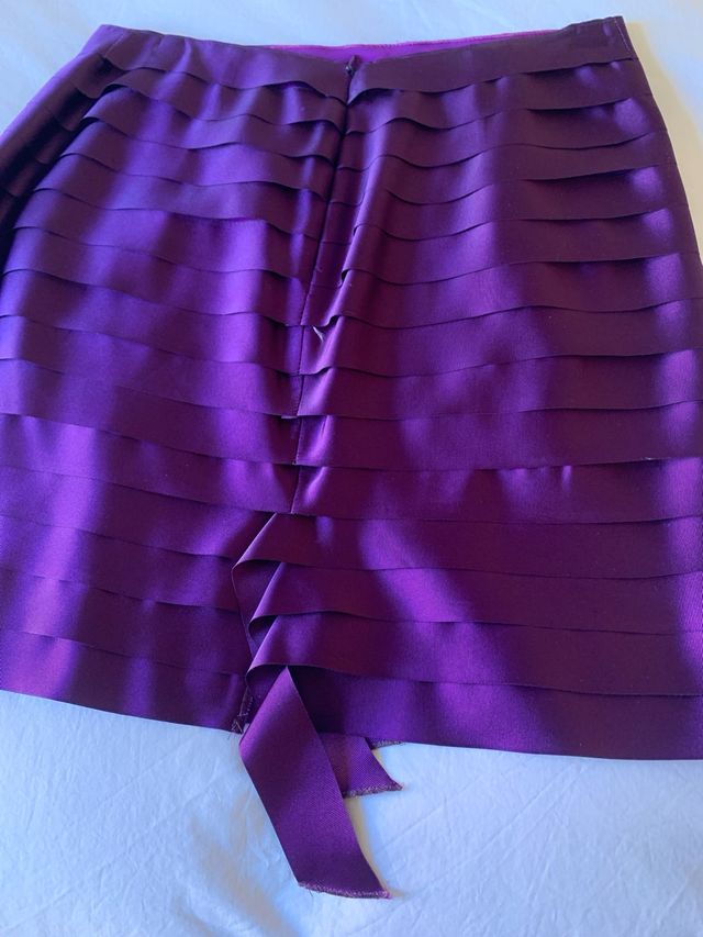 Falda cintura baja Alfredo Villalba cardenal