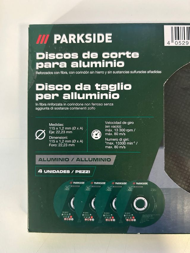Dischi da taglio Parkside per alluminio 115mm