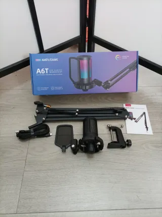 Micrófono FIFINE USB RGB Gaming PC