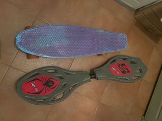 Monopatín y patín wave 2 ruedas