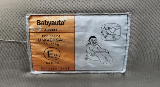 Sillita elevador coche bebé marrón y crema