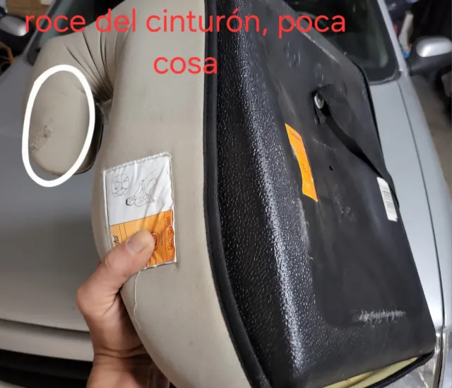 Sillita elevador coche bebé marrón y crema