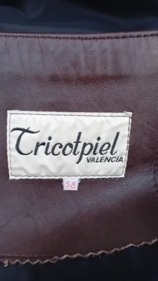 Tricotpiel Chaqueta Vintage Lana y Piel Talla 56