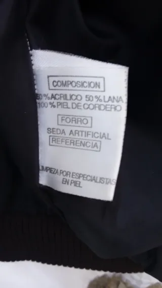 Tricotpiel Chaqueta Vintage Lana y Piel Talla 56