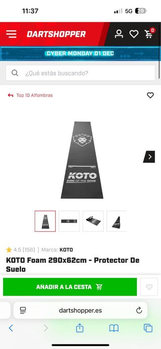 Alfombra KOTO Foam Protector Suelo Dardos