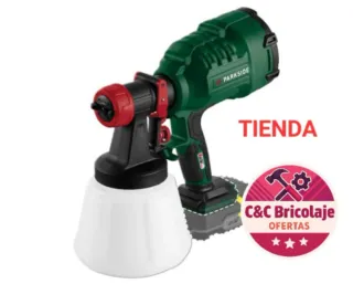 Pistola Pintura Parkside recargable completa