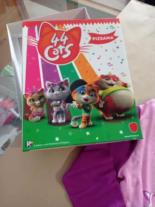 Pigiama 44 Gatti cotone caldo bimba 4 anni