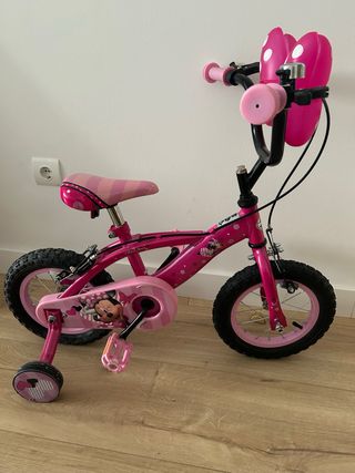 Bicicleta infantil Minnie Mouse rosa