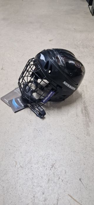 Casco Mission M15 negro L con reja