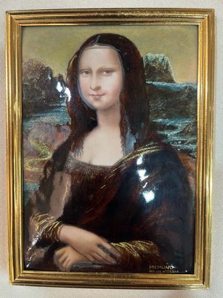 Esmalte en Plata  y cobre al fuego La Gioconda