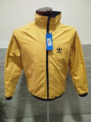Chaqueta Reversible Adidas Talla L Azul y Dorado
