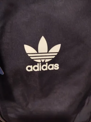 Chaqueta Reversible Adidas Talla L Azul y Dorado